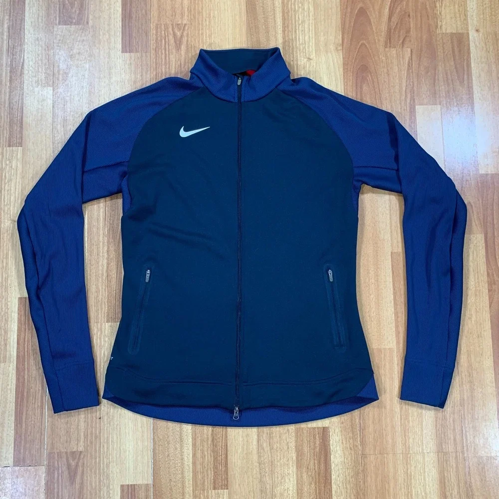 Nike Pullover Womens Large Black Purple Full Zip Thumb Loop Dri-Fit Golf Jacket